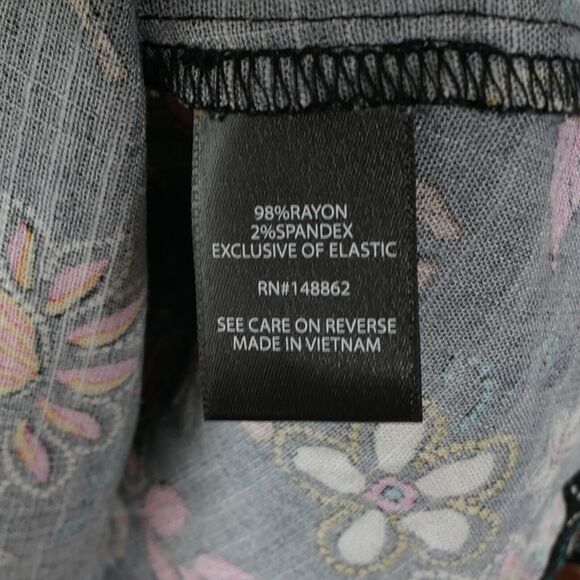 NWT Sz 1 Torrid Rayon Slub Balloon Sleeve Twist Font Black Leopard Leaves Dress - Picture 9 of 12